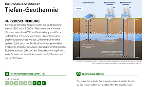 Steckbrief Tiefen-Geothermie