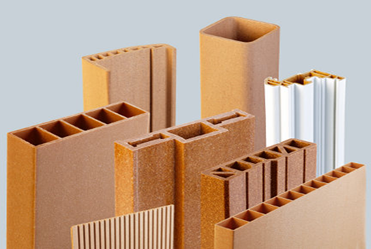 Verschiedene Woodplastic Composit Profile