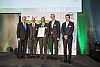Nominierung in der Kategorie &bdquo;Forschung und Innovation&ldquo;: Micro-SolarInverter; FH-JOANNEUM / University of Applied Sciences, Institute Electronic Engineering. v.l.n.r.: Technologieminister Alois St&ouml;ger, o. univ.Prof. DI Dr. Karl P. Pfeiffer, Rektor FH-JOANNEUM, FH-Prof. Dipl.-Ing. Dr. Hubert Berger, FH-JOANNEUM, Mag. Dr. G&uuml;nther Riegler, FH-JOANNEUM, Msc. Gerald Weis, FH-JOANNEUM (Foto: Stefan Csáky)
