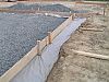 Layer of foam glass short before concreting the base slab