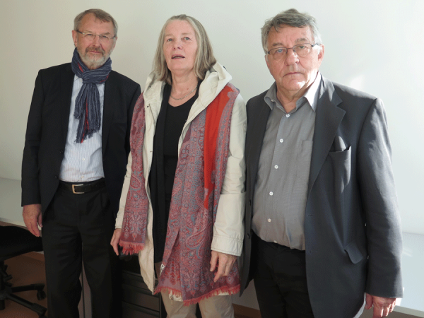 Die Ständige Jury Wilfried Haertl, Gabriele Willbold-Lohr und Charles Filleux