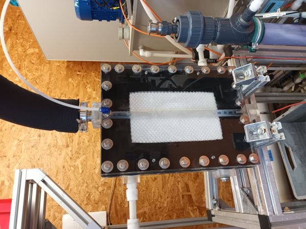 Vakuum Membran Destillation Testmodul für Flachmembranen im Wasser- und prozesstechnischen Labor bei AEE INTEC, Gleisdorf, Österreich