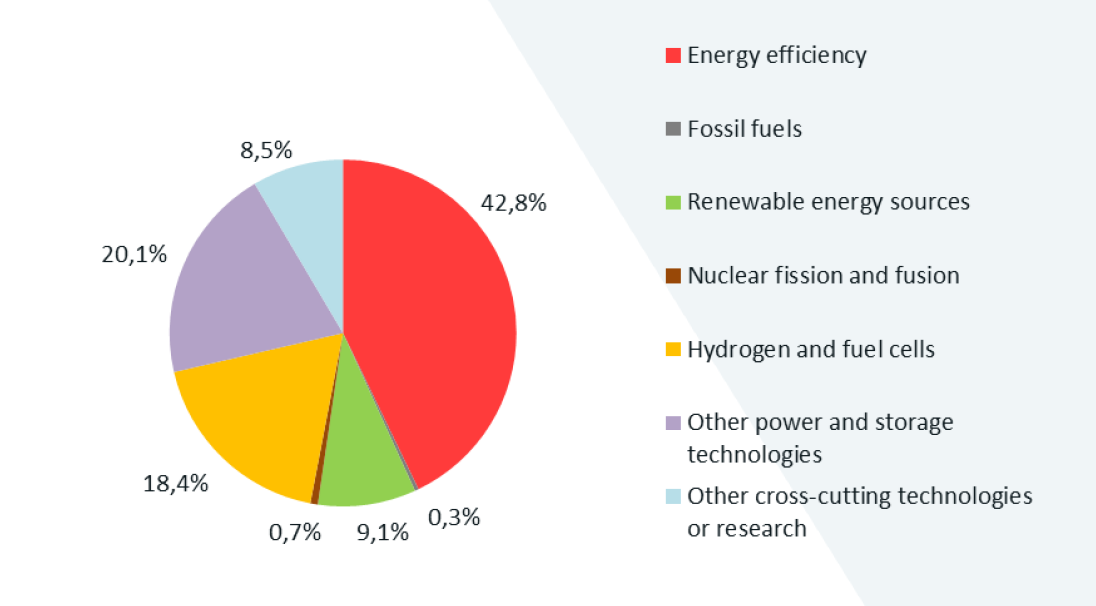 Expenditures for Energy Research & Development in Austria 2021 in total by IEA-Code