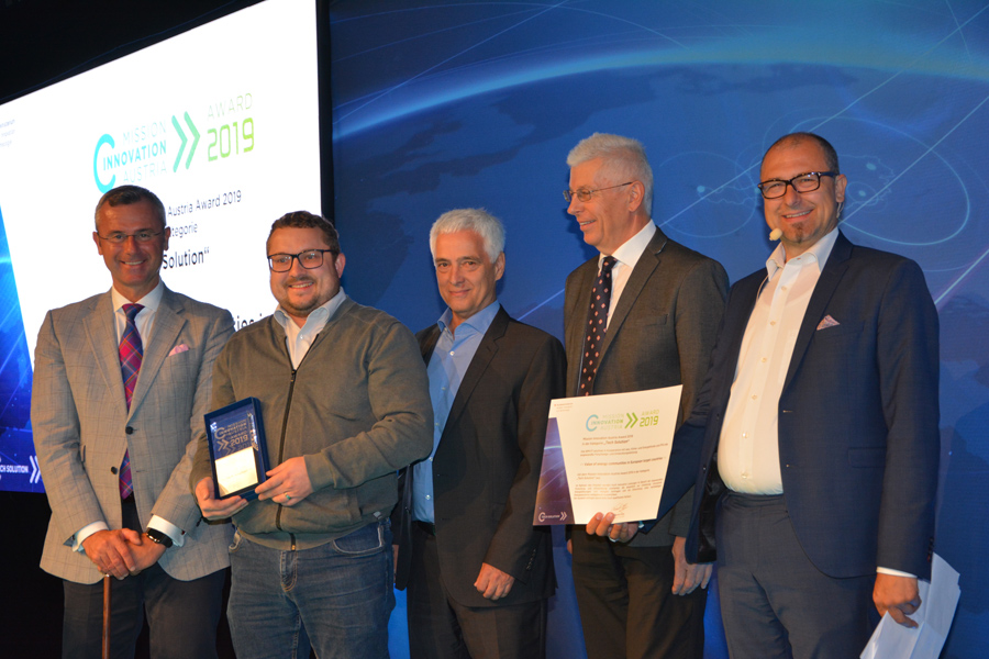 Mission Innovation Austria Award 2019 für das Siegerprojekt in der Kategorie „Tech Solution