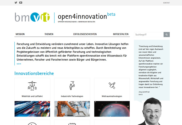 Screenshot open4innovation