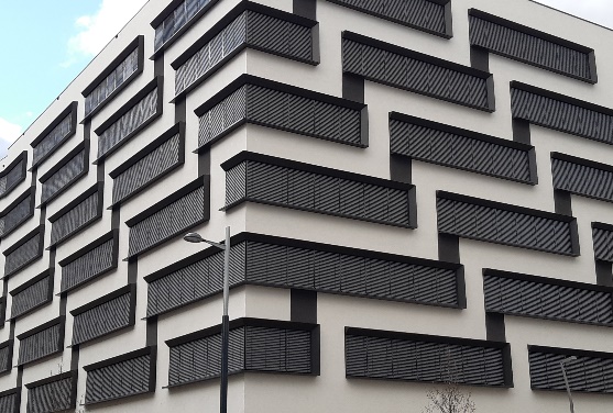 Building withWindows with shades